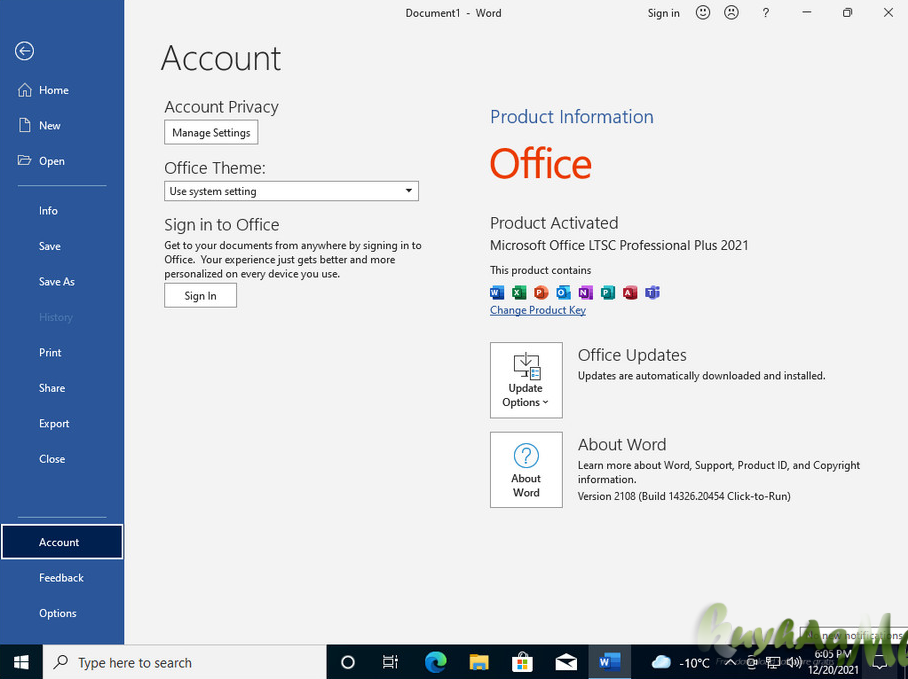 Windows 10 X64 Pro 21H2 incl Office 2021 Terbaru