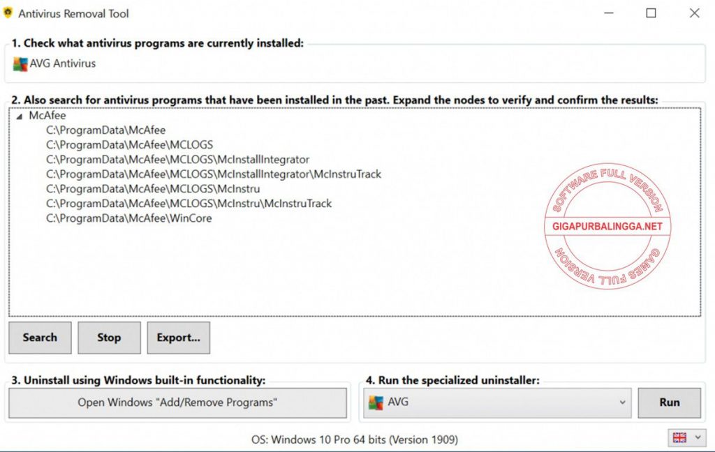 Download Antivirus Removal Tool