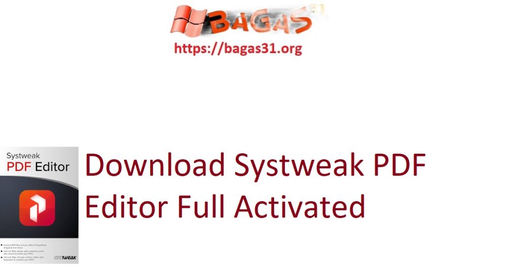Download Systweak PDF Editor Full Activated